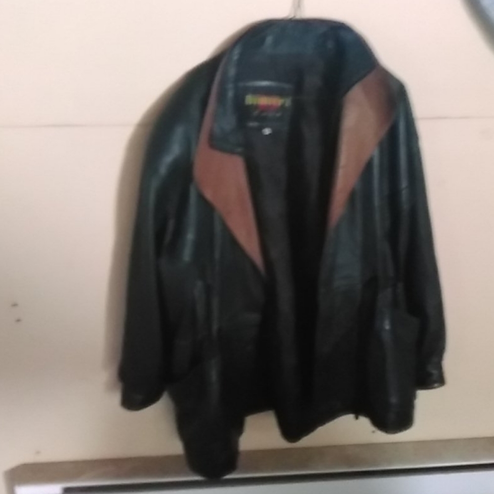 Dimitri thick leather jacket size large